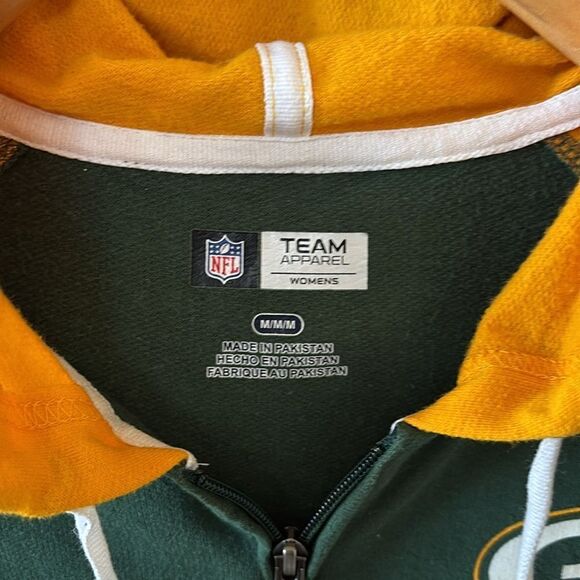 Packers Sweatshirt NFL Green‎ Bay Women's medium zip up lightweight hoodie - Picture 4 of 7